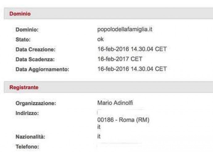 La schermata di registrazione del logo popolodellafamiglia.it La schermata di registrazione del logo popolodellafamiglia.it