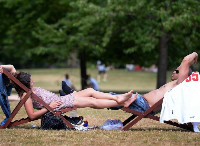 Caldo a St James's Park a Londra Caldo a St James's Park a Londra