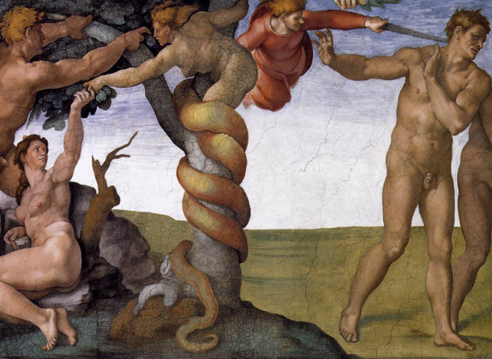 Michelangelo - La cacciata di Adamo ed Eva dal Paradiso Michelangelo - La cacciata di Adamo ed Eva dal Paradiso