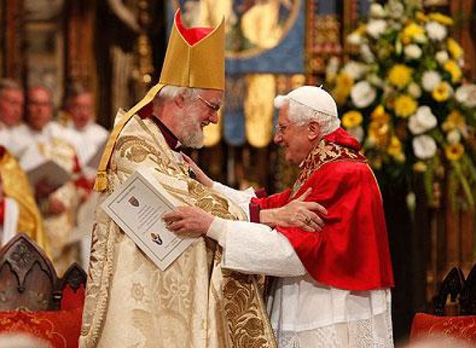 papa Benedetto XVI e l'arcivescovo anglicano Rowan Williams papa Benedetto XVI e l'arcivescovo anglicano Rowan Williams