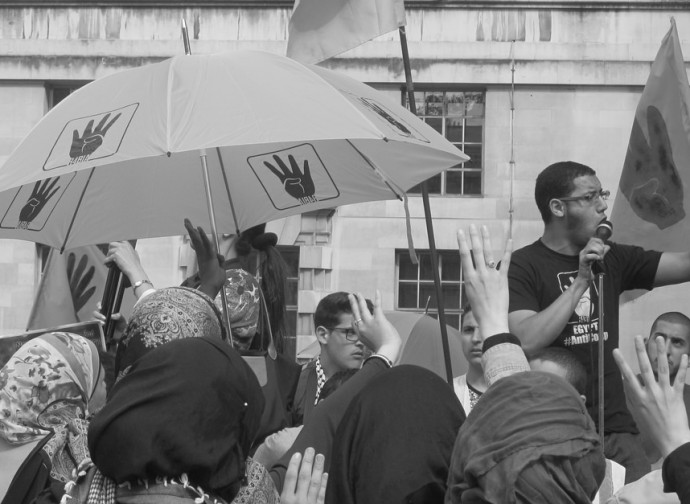 Manifestazione dei Fratelli Musulmani a Londra Manifestazione dei Fratelli Musulmani a Londra