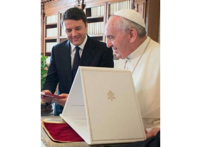 Renzi con Papa Francesco Renzi con Papa Francesco