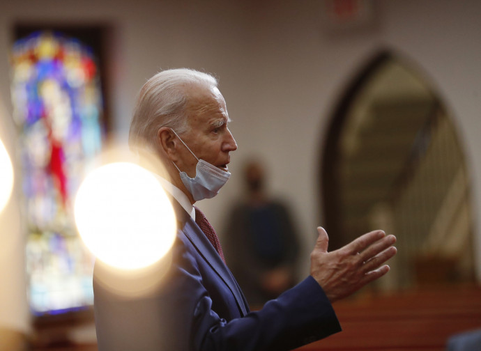 Joe Biden in chiesa Joe Biden in chiesa