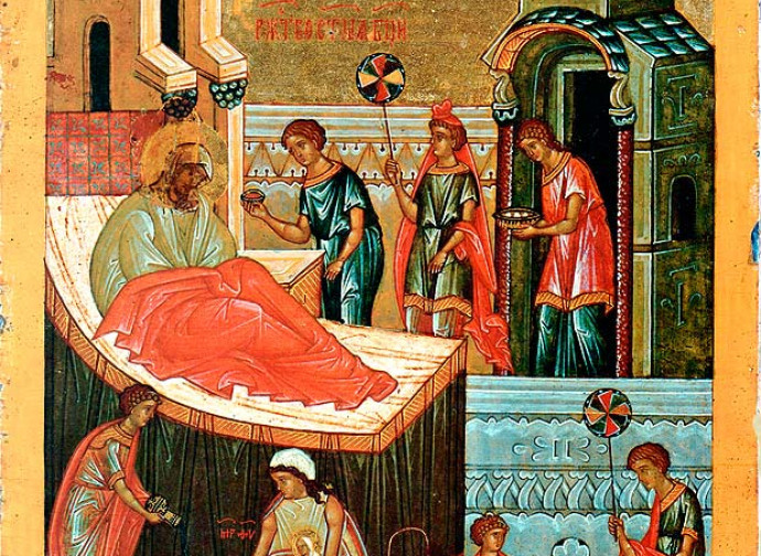 Natività di Maria, Icona di Novgorod Natività di Maria, Icona di Novgorod