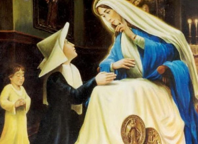 Caterina Labouré con la Madonna Caterina Labouré con la Madonna