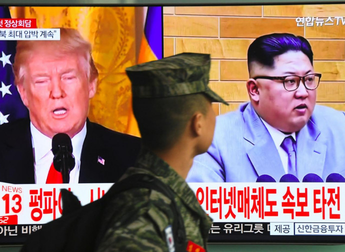 Donald Trump e Kim Jong un visti a Seul Donald Trump e Kim Jong un visti a Seul