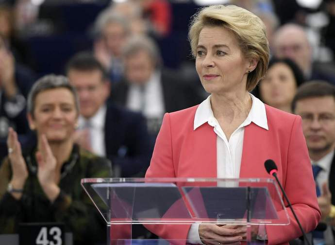 Il neo presidente della Commissione Europea, Ursula von der Leyen Il neo presidente della Commissione Europea, Ursula von der Leyen